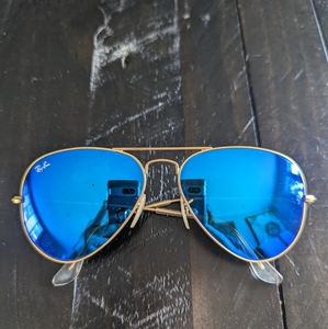 Ray Ban Blue Aviator Sunglasses